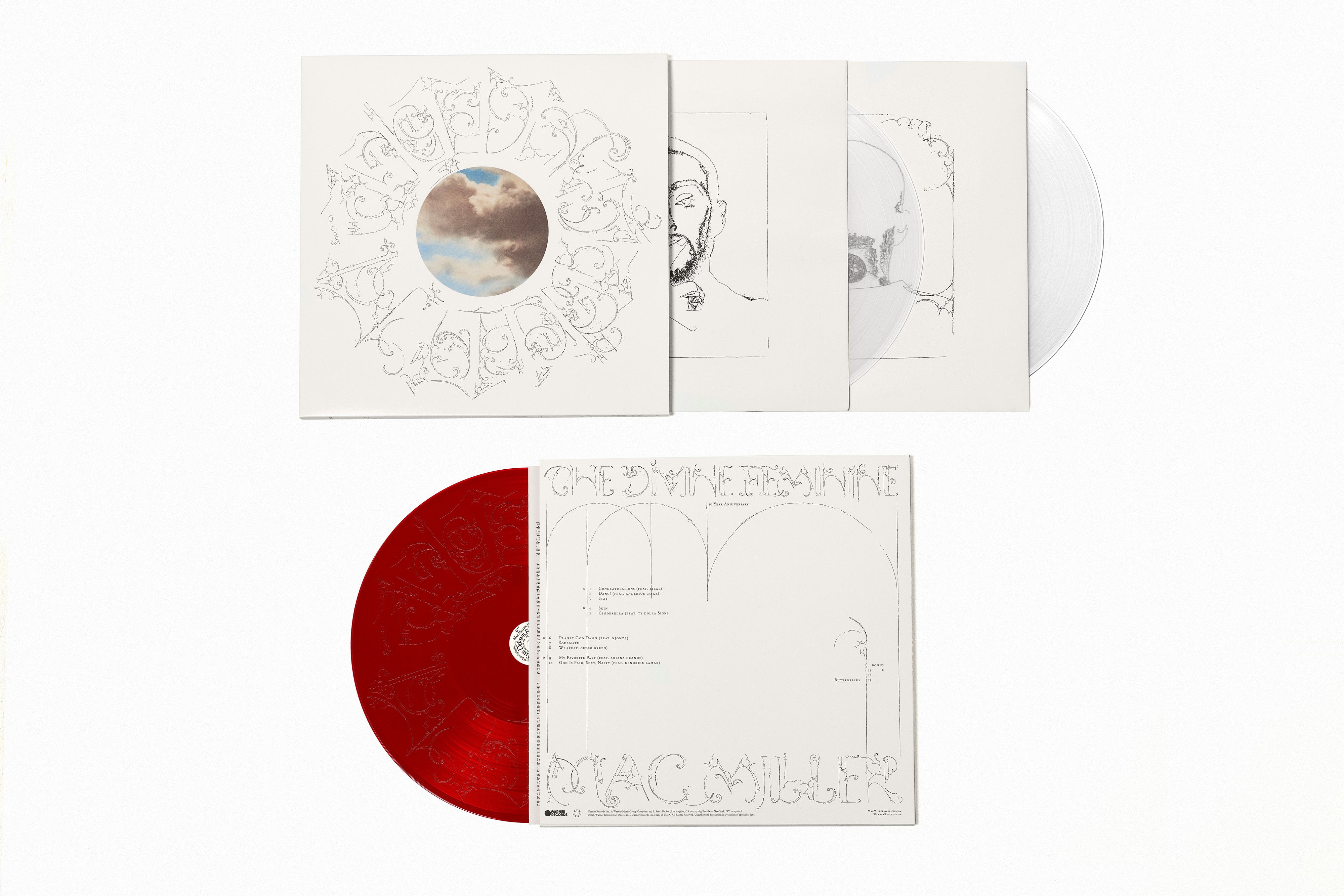 Mac Miller - The Divine Feminine: 10th Anniversary (3 LP, Milky Clear Ruby Vinyl) PRE-ORDER - Out 10/2/6