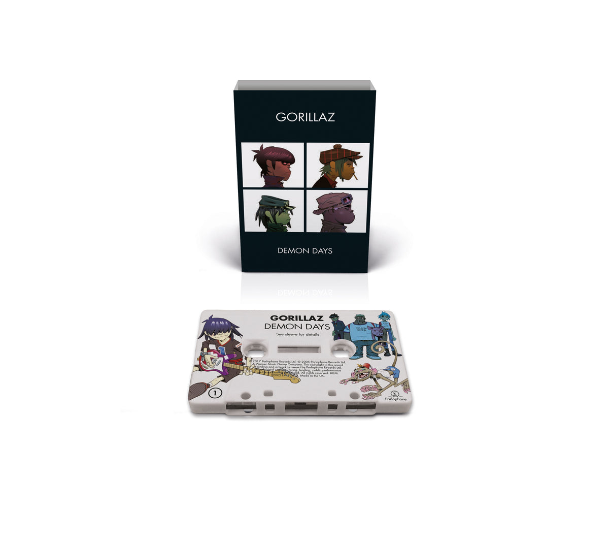 Gorillza - Demon Days (B&M Exclusive White Cassette w On Body Printing) PRE-ORDER - Out 12/4/26
