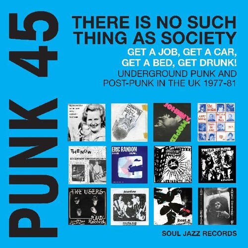Various Artists - PUNK 45: There Is No Such Thing As Society (2LP, Blue Vinyl)