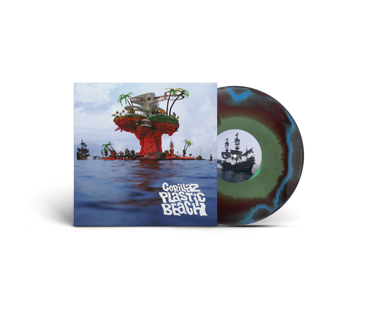 Gorillaz - Plastic Beach (B&M Exclusive Limited Hand-Pressed Blue Green Orange Half-speed Mastered Vinyl) PRE-ORDER - Out 12/4/26