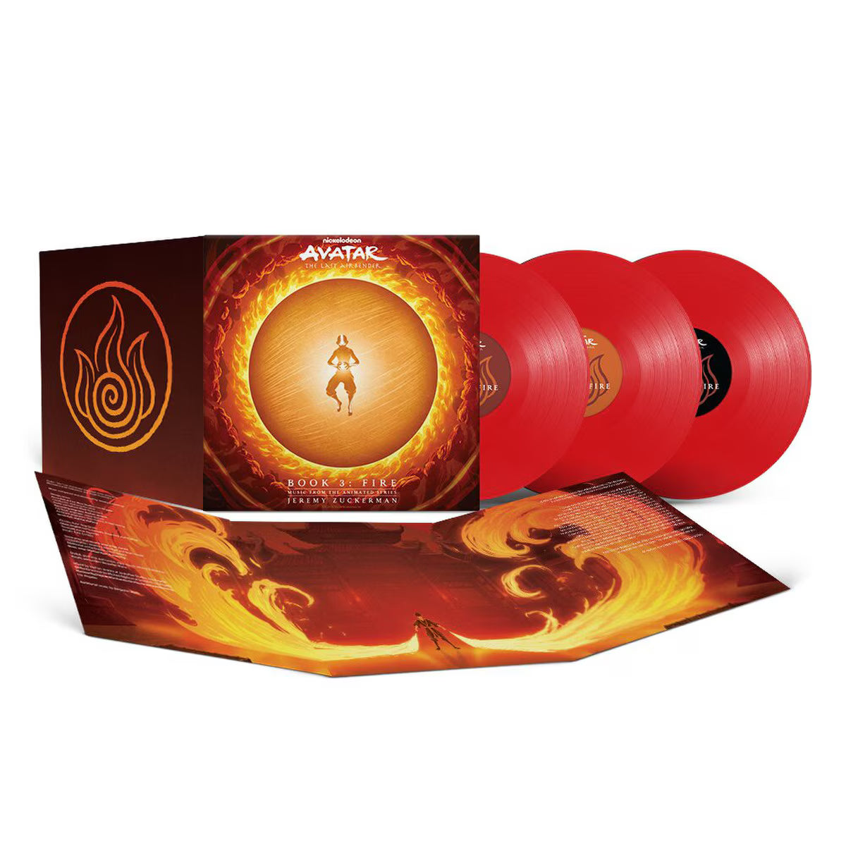 Jeremy Zuckerman - Avatar: The Last Airbender Book 3 Fire: Music from the Animated Series - (3LP, Red Vinyl) PRE-ORDER - Out 7/17/26