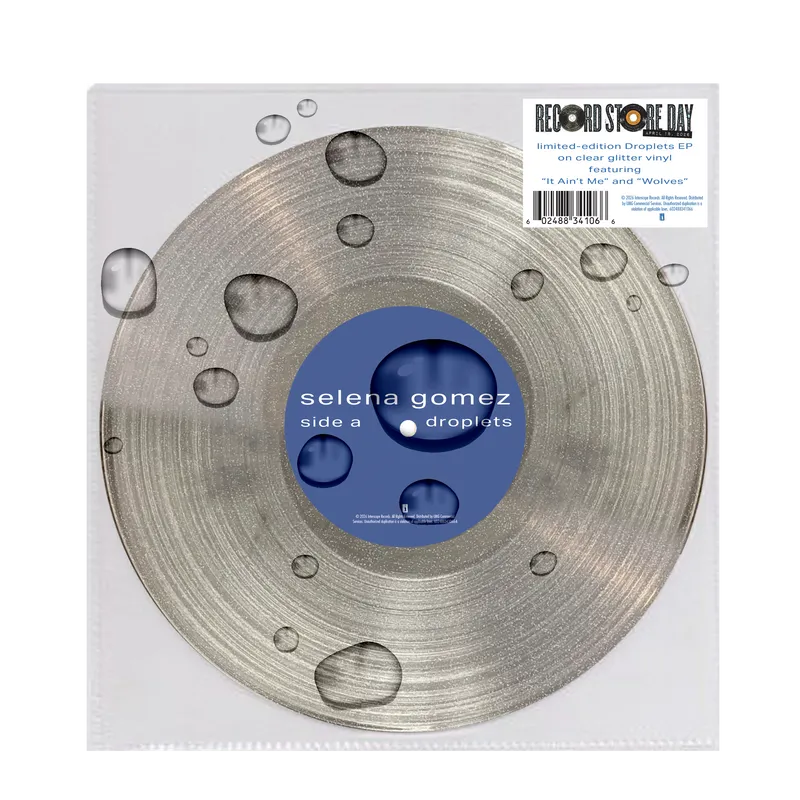 Selena Gomez - Droplets (10", Clear Glitter Vinyl)