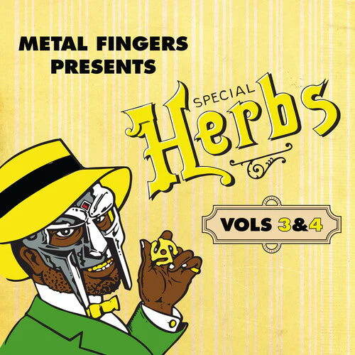 MF Doom- Metal Fingers Presents: Special Herbs Vol. 3 & 4 (2LP, Lemon Yellow Vinyl) PRE-ORDER - Out 9/5/25