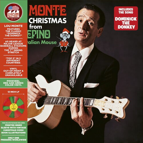 Lou Monte - Merry Christmas From Pepino the Italian Mouse: Deluxe Edition (Pinwheel Green Red Vinyl) PRE-ORDER - Out 11/20/26