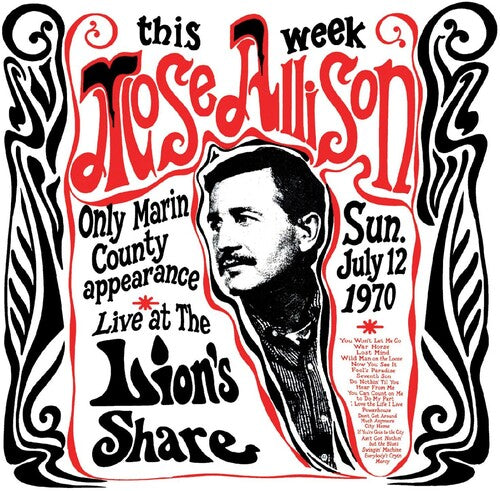 Mose Allison - Live at the Lion's Share July 12, 1970 (2LP, Vinyl) PRE-ORDER - Out 11/20/26