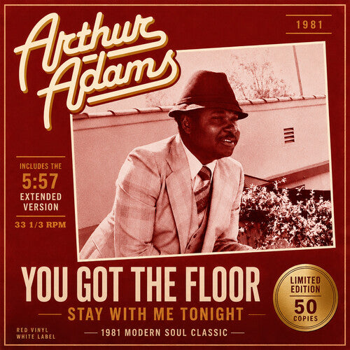 Arthur Adams - You Got The Floor/Stay With Me Tonight (Limited Edition, 12" Vinyl EP, Red Vinyl) PRE-ORDER - Out 11/6/26