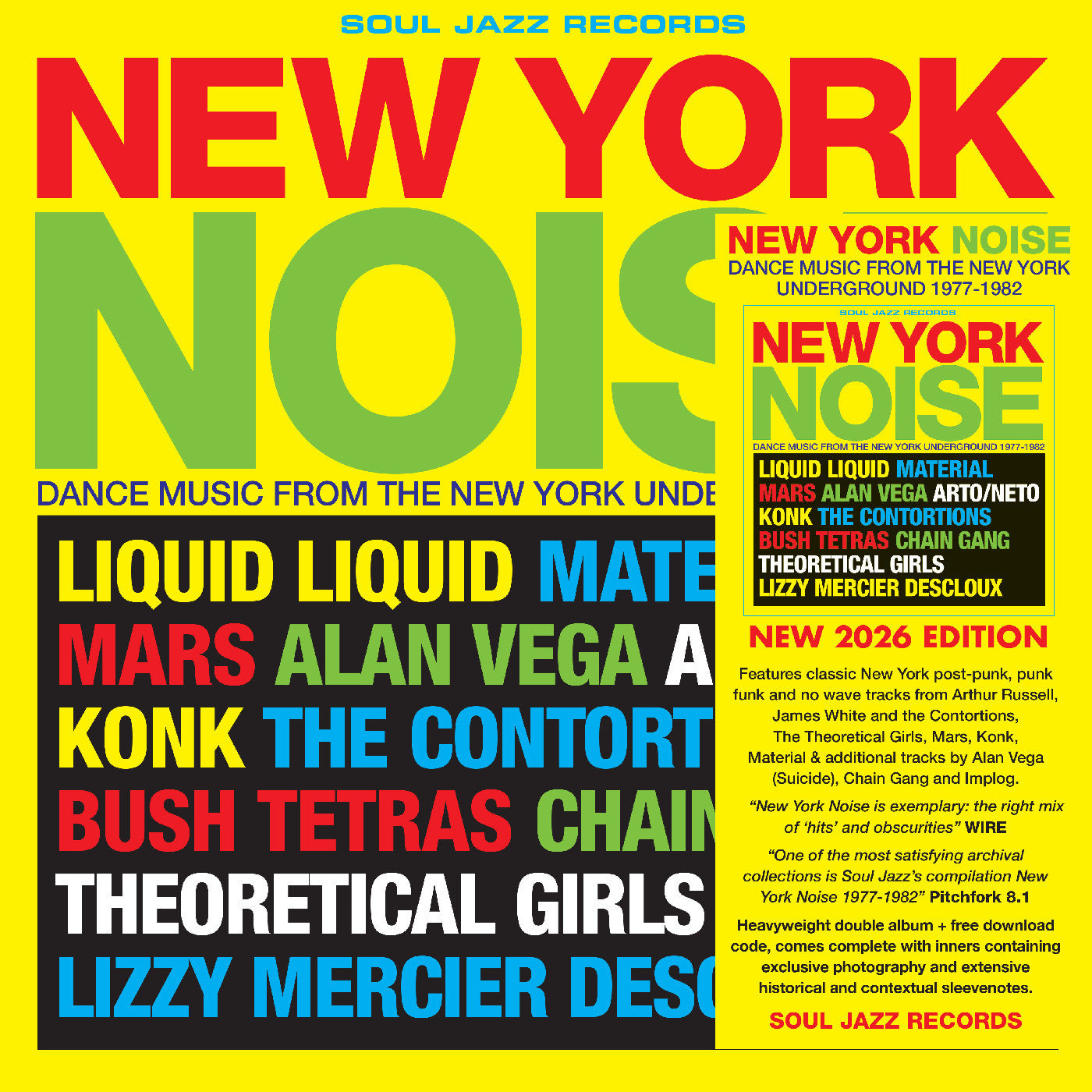 Various Artists - New York Noise: Dance Music From The New York Underground 1978-82 (2LP, Vinyl) PRE-ORDER - Out 9/25/26