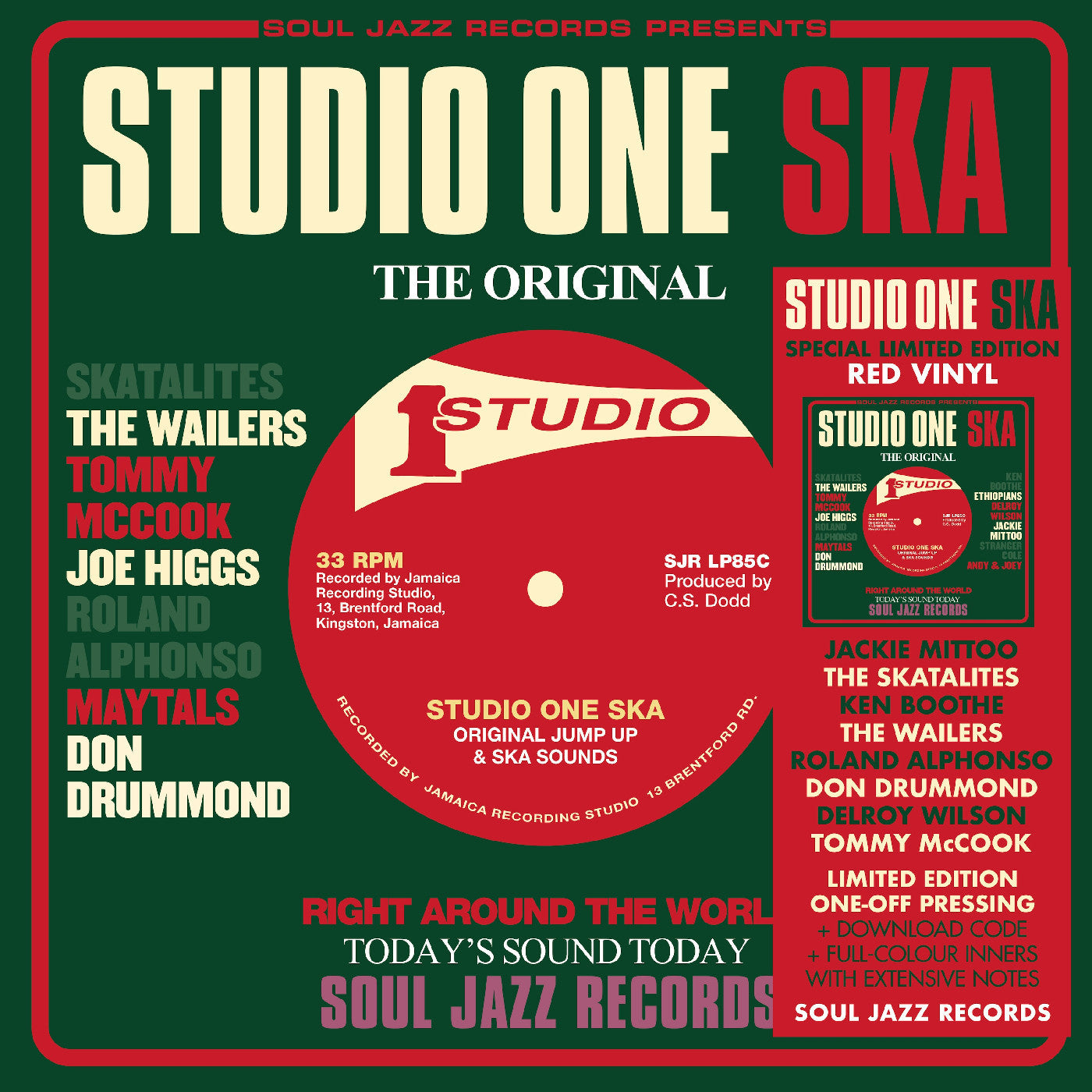 Various Artists - Studio One Ska (2LP, Red Vinyl, Soul Jazz) PRE-ORDER - Out 6/26/26