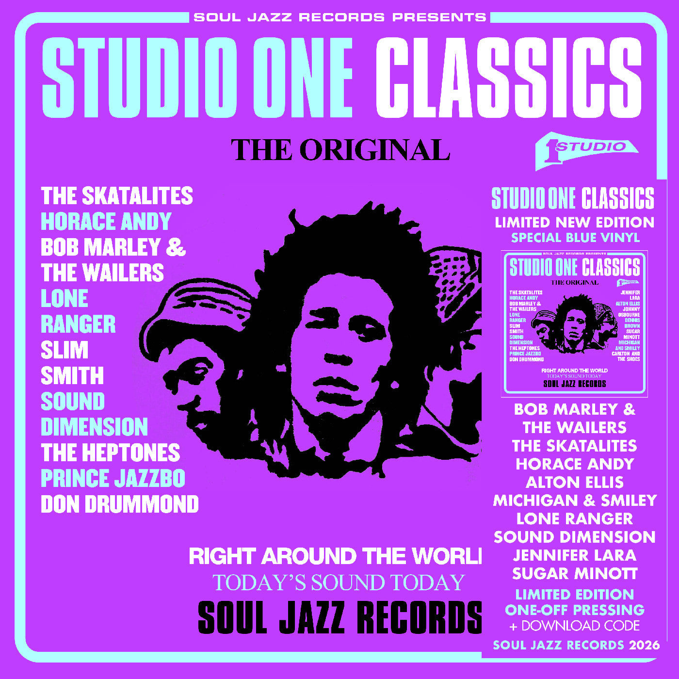 Various Artists - Studio One Classics (2LP, Blue Vinyl, Soul Jazz) PRE-ORDER - Out 6/26/26