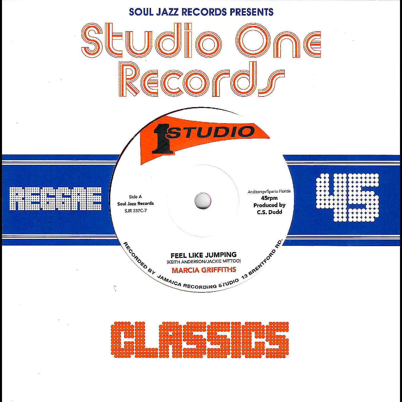 Marcia Griffiths / Dub Specialist - Feel Like Jumping / Feel Like Jumping (Dub) (Purple 7" Vinyl, Studio One) PRE-ORDER - Out 7/24/26
