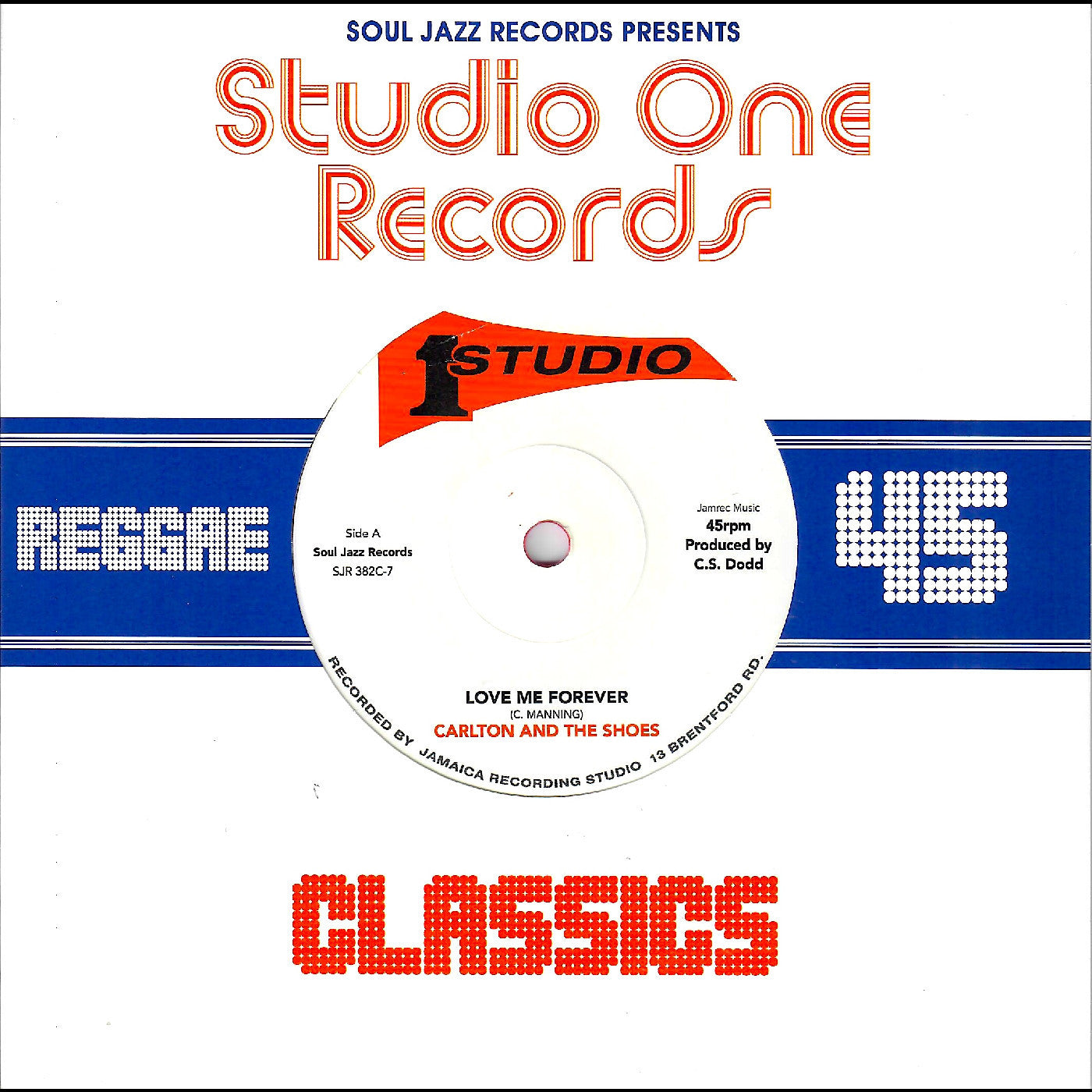 Carlton And The Shoes - Love Me Forever / Never Let Go (Red 7" Vinyl, Studio One) PRE-ORDER - Out 7/24/26