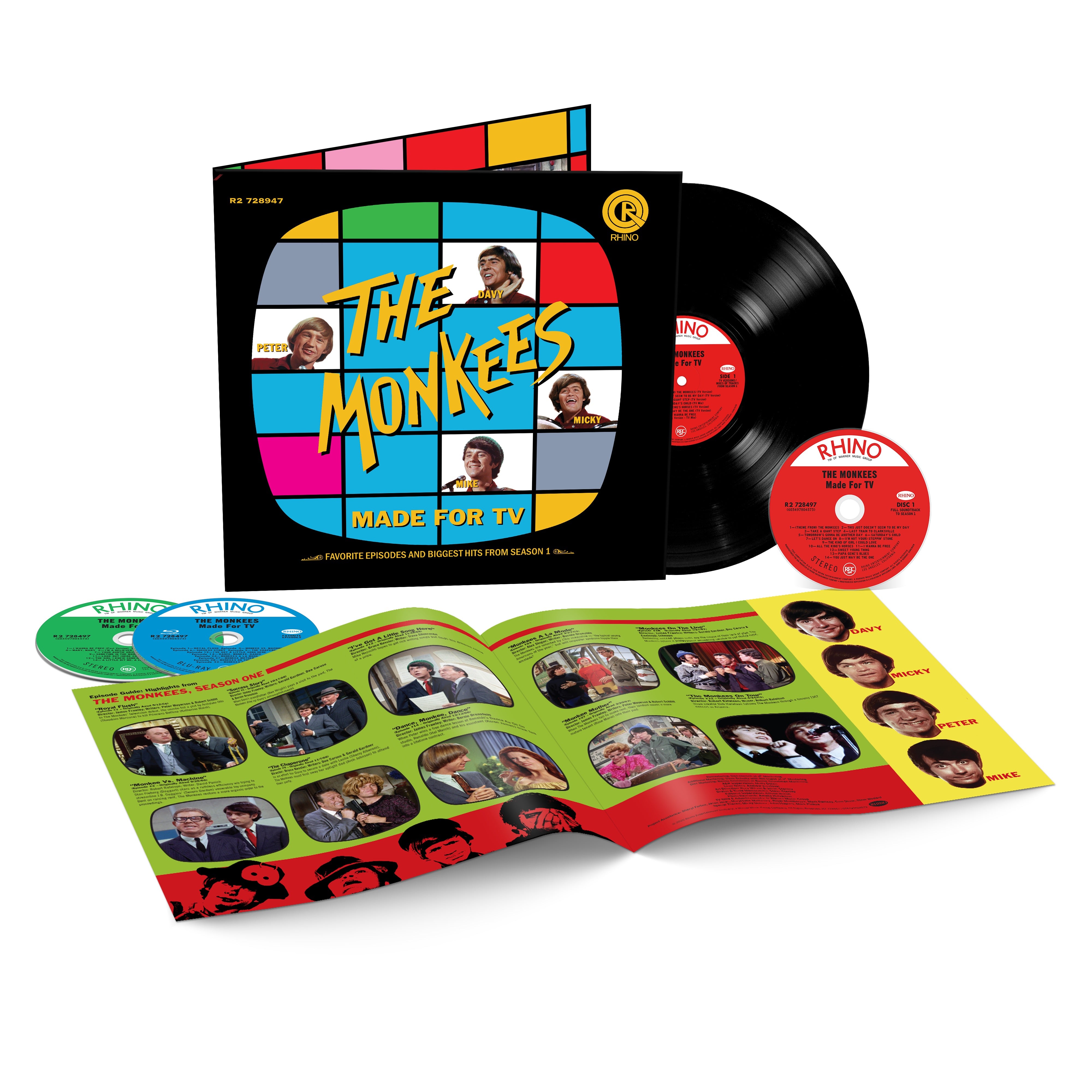 The Monkees - Made For TV: Favorite Episodes And Biggest Hits From Season 1 Of The Monkees (LP, 2CD + Blu-Ray)