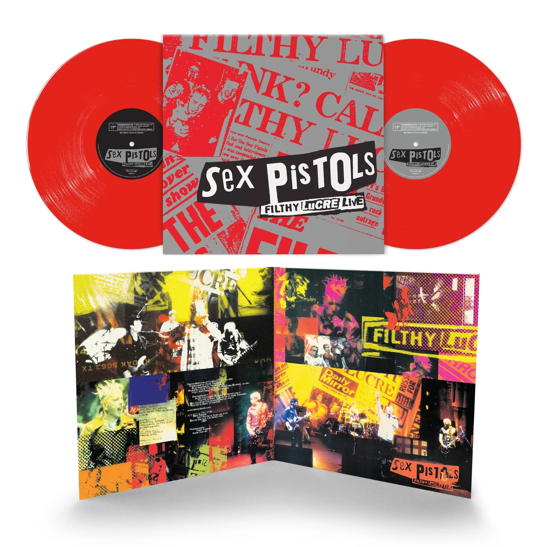 Sex Pistols - Filthy Lucre Live: 30th Anniversary (2LP, Red Vinyl) PRE-ORDER - Out 9/11/26