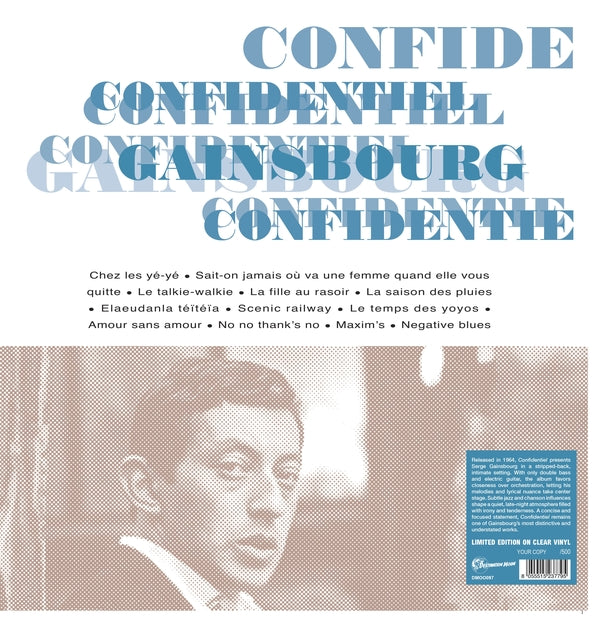 Serge Gainsbourg - Confidentiel (Limited Edition, Clear Vinyl, Numbered, Italian Import) PRE-ORDER - Out 11/6/26