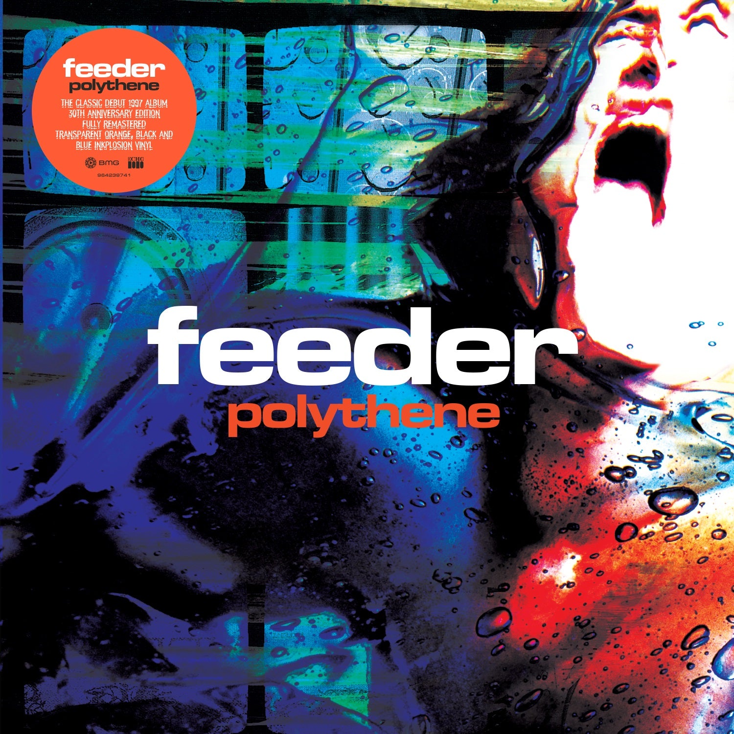 Feeder - Polythene: 30th Anniversary (Inkplosion Transparent Orange Black Blue Color Eco-Vinyl) PRE-ORDER - Out 11/20/26