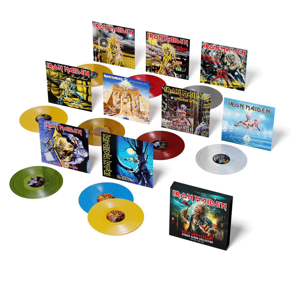 Iron Maiden - 50th Anniversary Studio Album Collection (10LP, Colored Vinyl) PRE-ORDER - Out 12/11/26