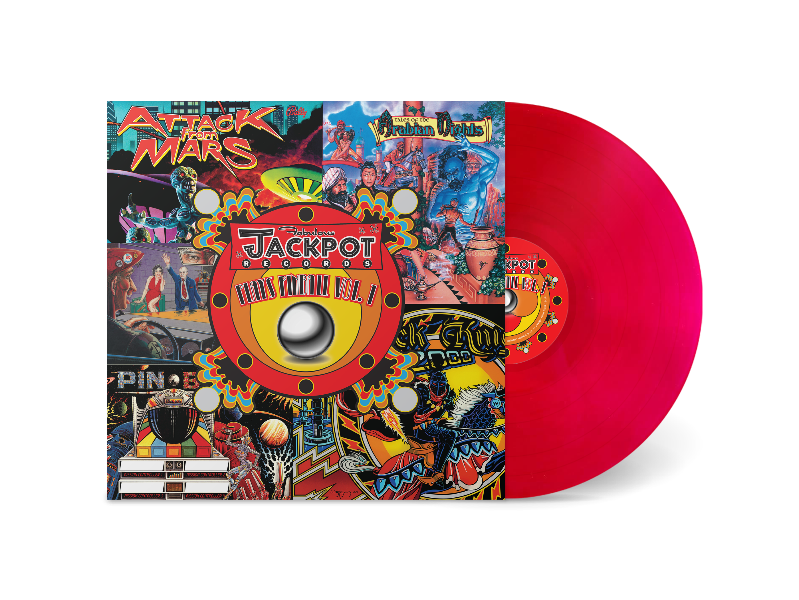 Jackpot Plays PINBALL, Vol. 1 (Transparent Red Vinyl LP)