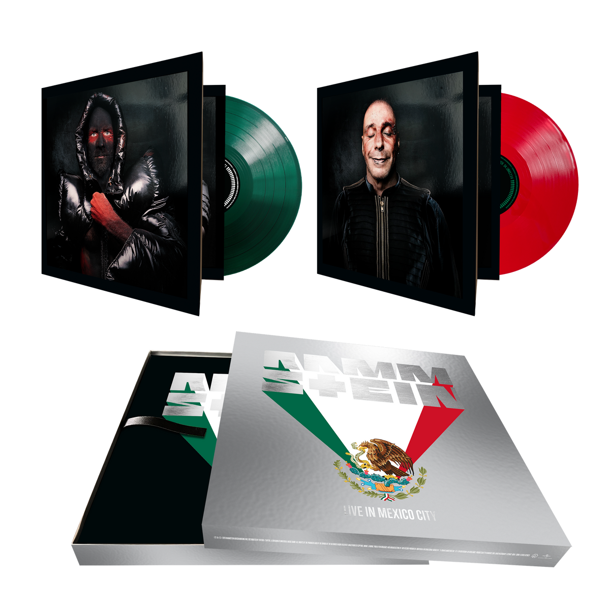 Rammstein - Live In Mexico City (Limited Edition 4LP Box Set Red White Green Splatter Vinyl + 84 Pg. book) PRE-ORDER - Out 11/20/26
