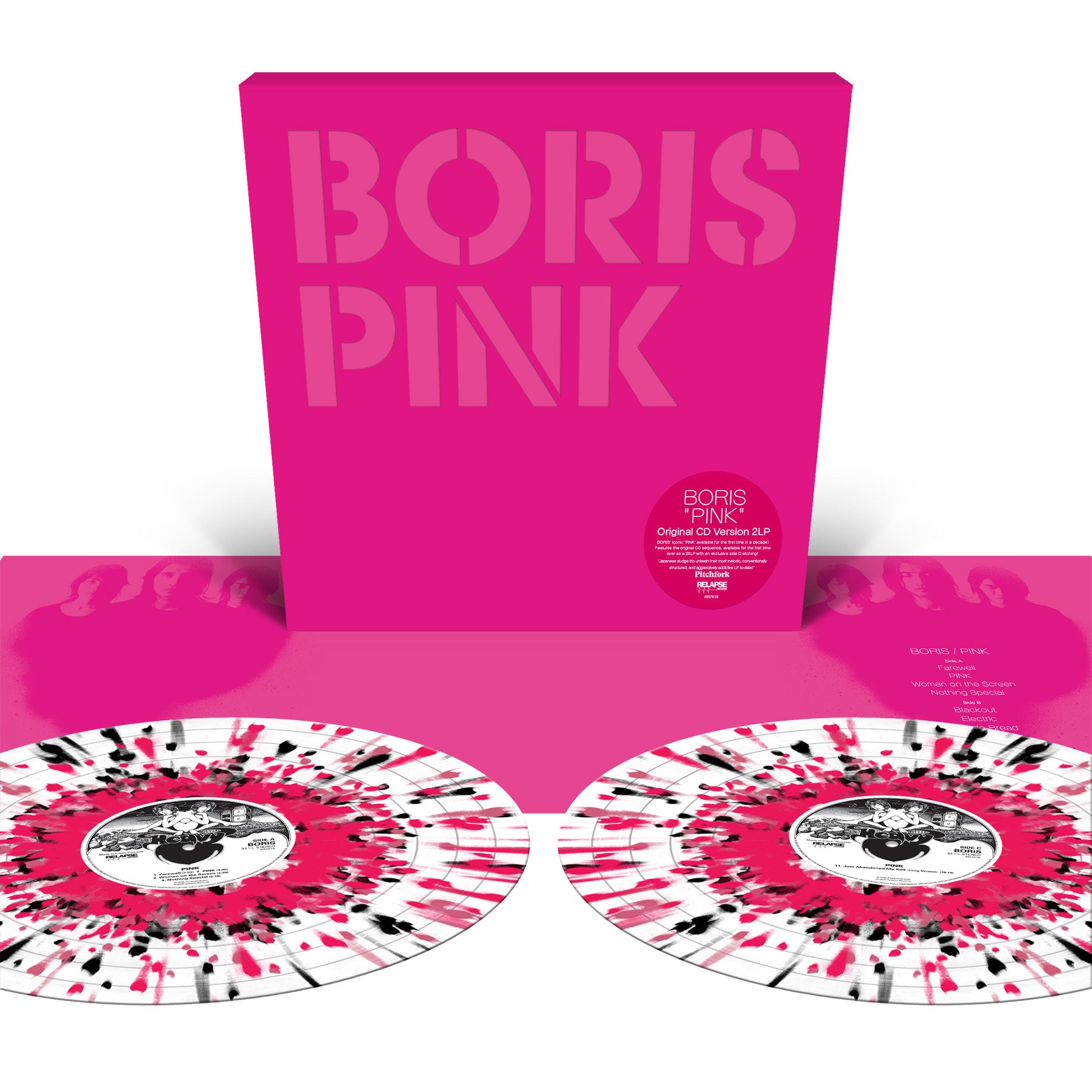 Boris - Pink (2LP, White Splatter Vinyl) PRE-ORDER - Out 10/17/25