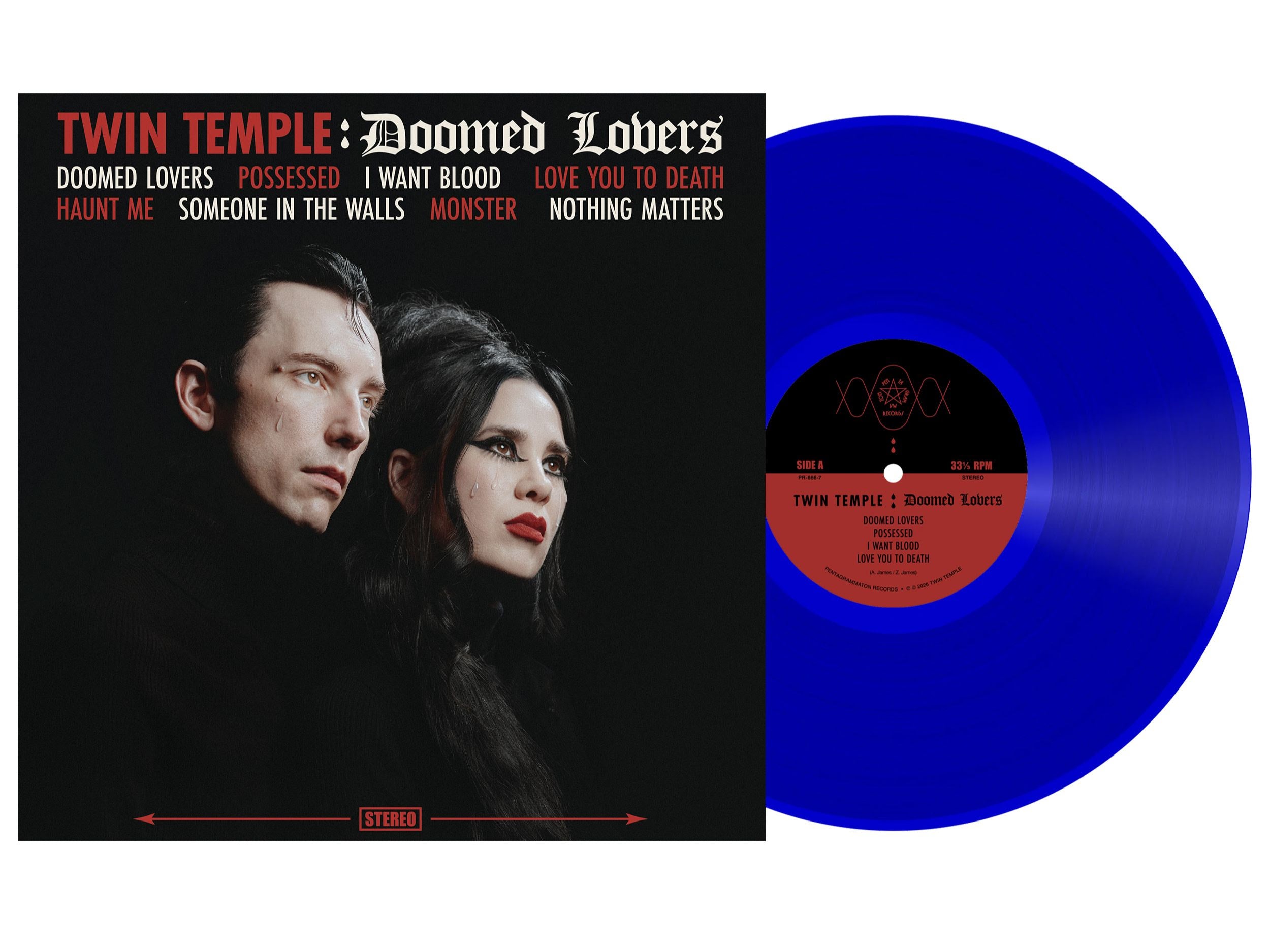Twin Temple - Doomed Lovers (Crying Translucent Blue Vinyl) PRE-ORDER - Out 10/23/26