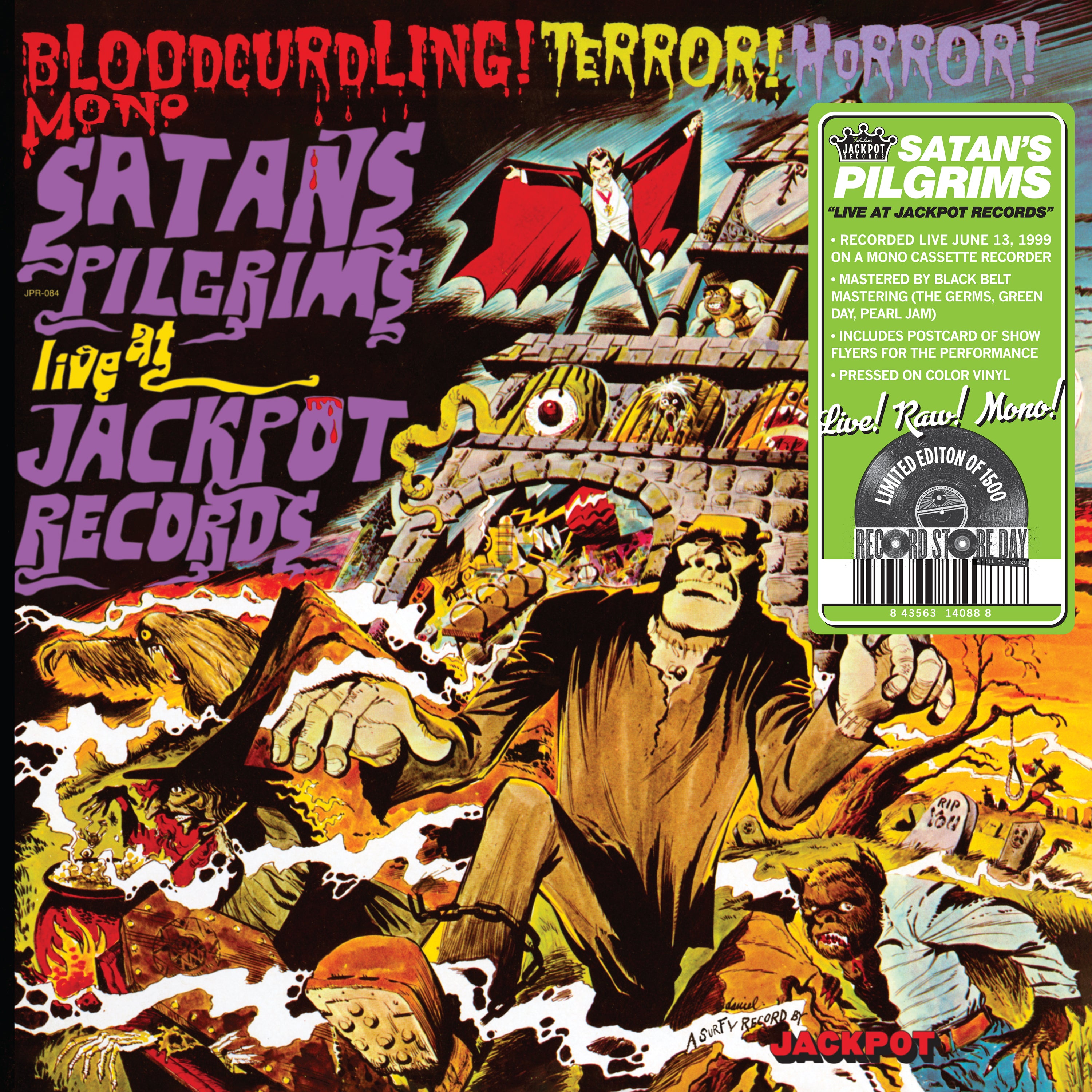 Satan's Pilgrims - Live at Jackpot Records - Colored Vinyl LP w/ Flyer - RSD 2022